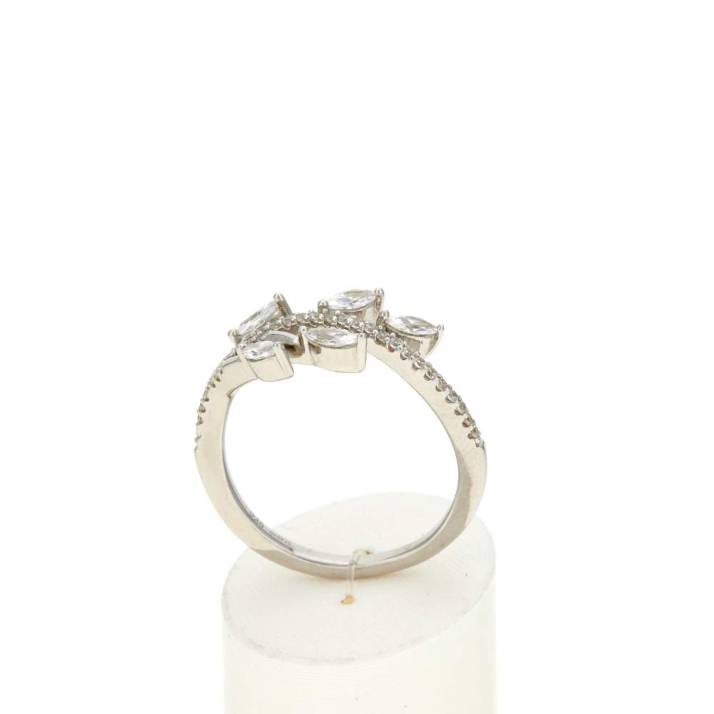Bague argent 925 et zirconias - vue 2