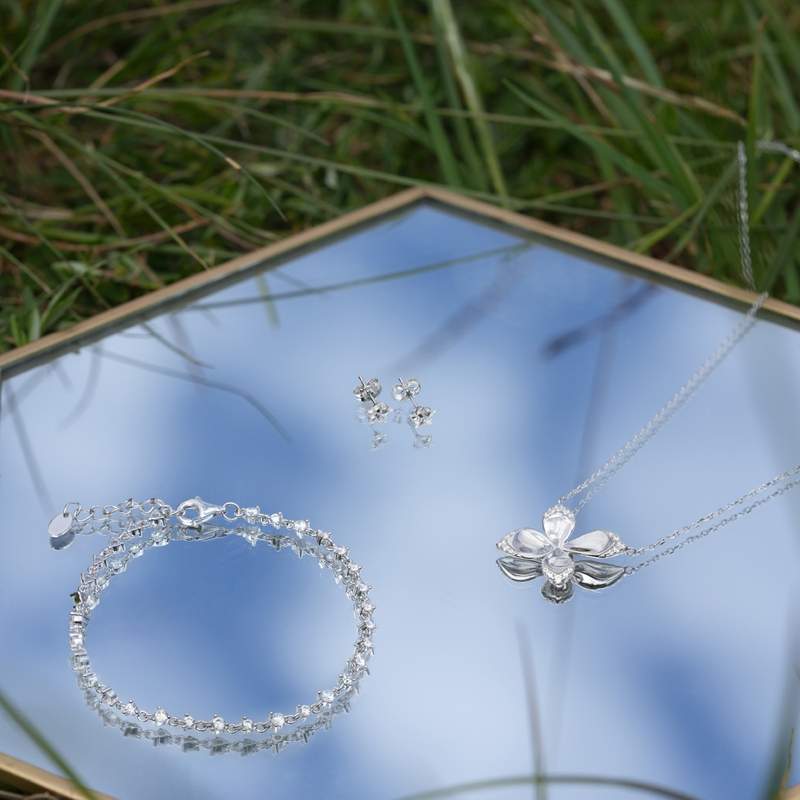 Bracelet argent 925 et zirconias 19,5cm - vue D1