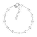 Bracelet argent 925 et zirconias 19cm - vue 1