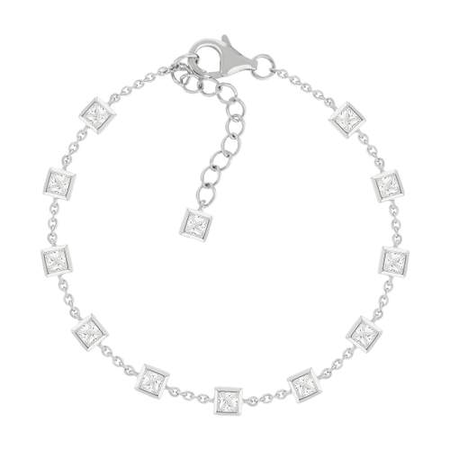 925 silver and zirconia bracelet 19cm