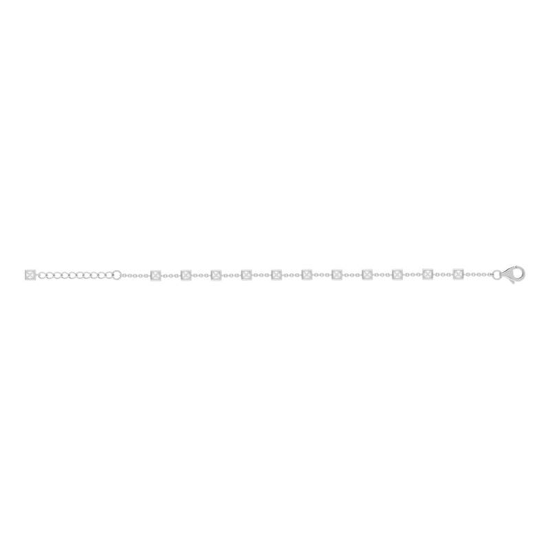 Bracelet argent 925 et zirconias 19cm - vue 2