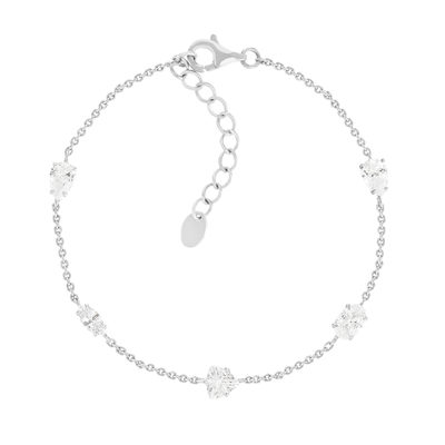 Bracelet argent 925 et zirconias 19cm