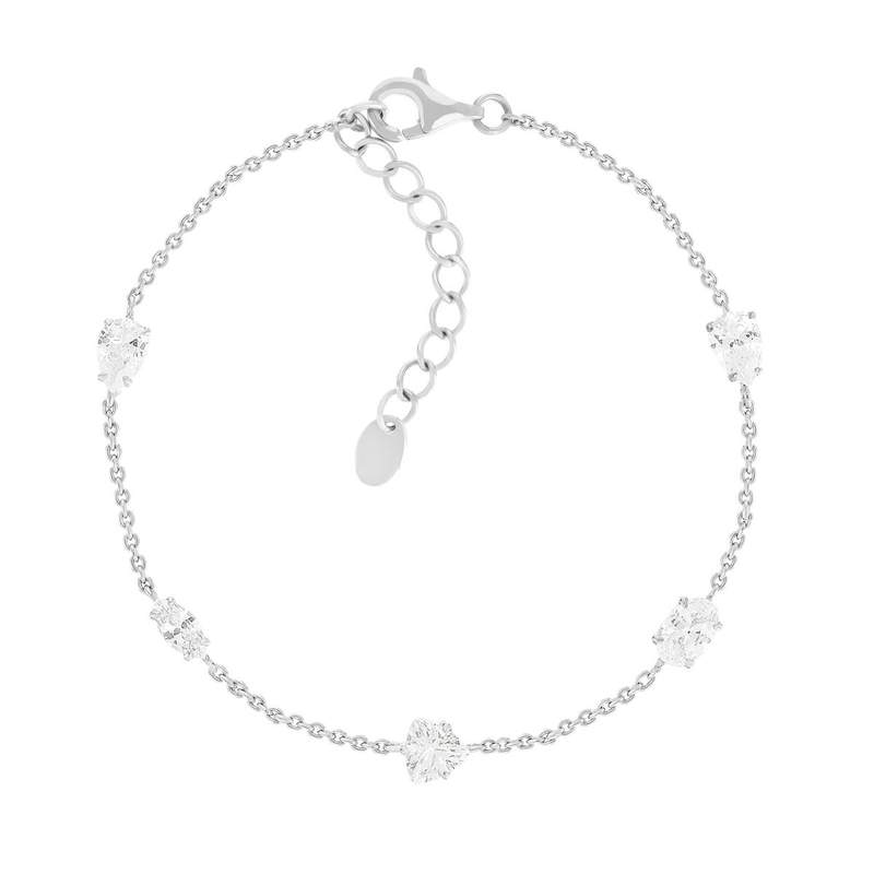 Bracelet argent 925 et zirconias 19cm - vue 1