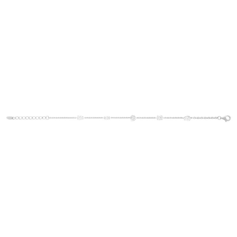 Bracelet argent 925 et zirconias 19cm - vue 2