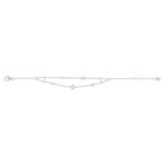 925 sterling silver bracelet with zirconia stones, 19 cm - view 1