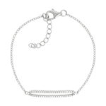 Bracelet argent 925 et zirconias 19cm - vue 1