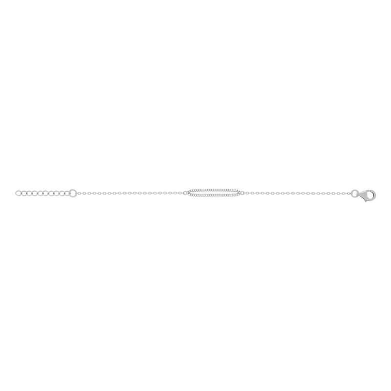 Bracelet argent 925 et zirconias 19cm - vue 2