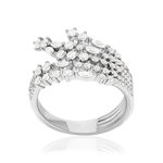 Bague argent 925 et zirconias - vue 1