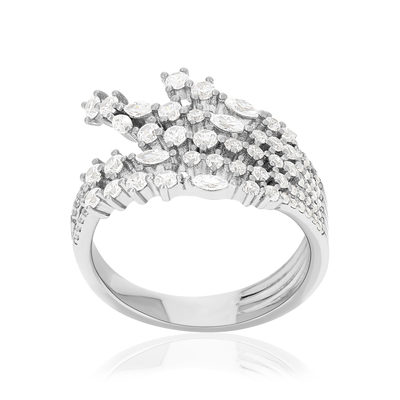Bague argent 925 et zirconias