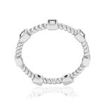 Bague argent 925 et zirconias - vue 1