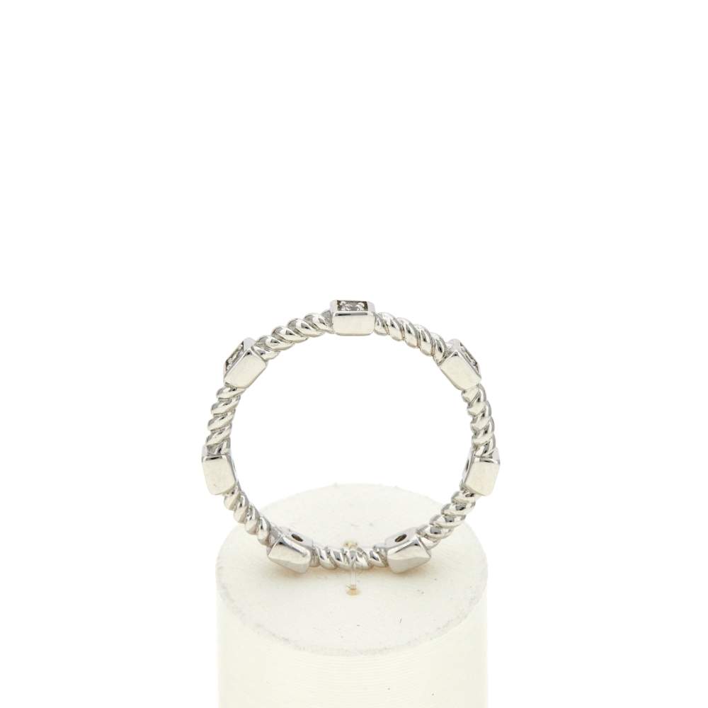 Bague argent 925 et zirconias - vue 1