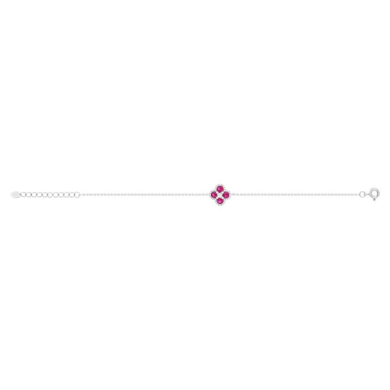 Bracelet argent 925 pierres synthétiques et zirconias 19cm - vue 2