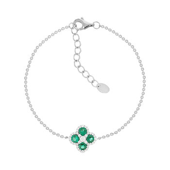 Bracelet argent 925 pierres synthétiques et zirconias 19cm