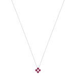 Collier argent 925 pierres synthétiques et zirconias 45cm - vue 2
