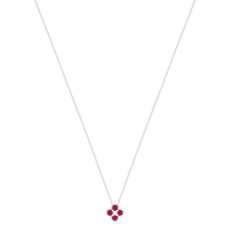 Collier argent 925 pierres synthétiques et zirconias 45cm - vue 2