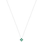 Collier argent 925 pierres synthétiques et zirconias 45cm - vue 2