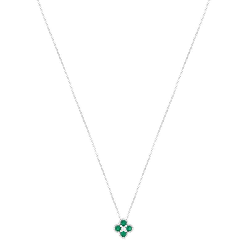 Collier argent 925 pierres synthétiques et zirconias 45cm - vue 2