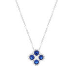 Collier argent 925 pierres synthétiques et zirconias 45cm - vue 1