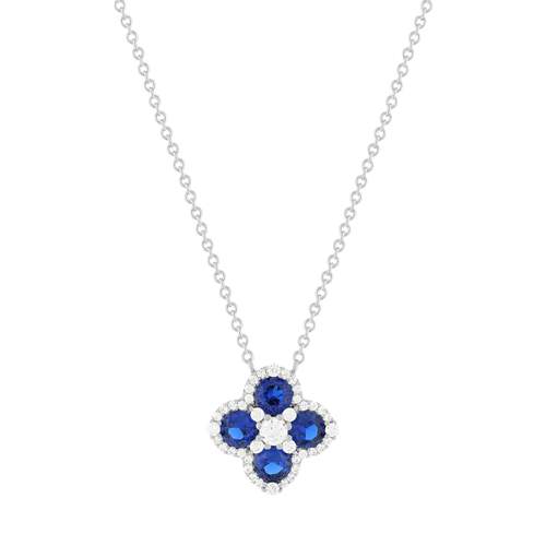 Collier argent 925 pierres synthétiques et zirconias 45cm