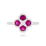 Bague argent 925 pierres synthétiques et zirconias - vue 3