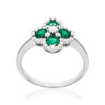 Bague argent 925 pierres synthétiques et zirconias - vue 1