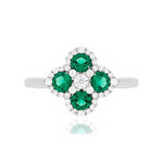 Bague argent 925 pierres synthétiques et zirconias - vue 3