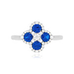 Bague argent 925 pierres synthétiques et zirconias - vue 3