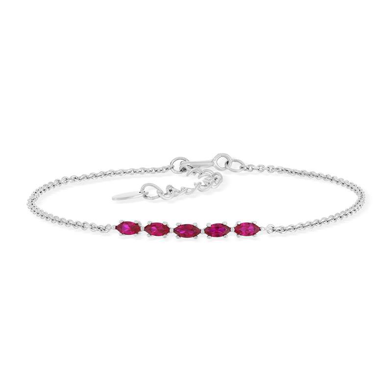 Bracelet argent 925 et zirconias 19cm - vue 1