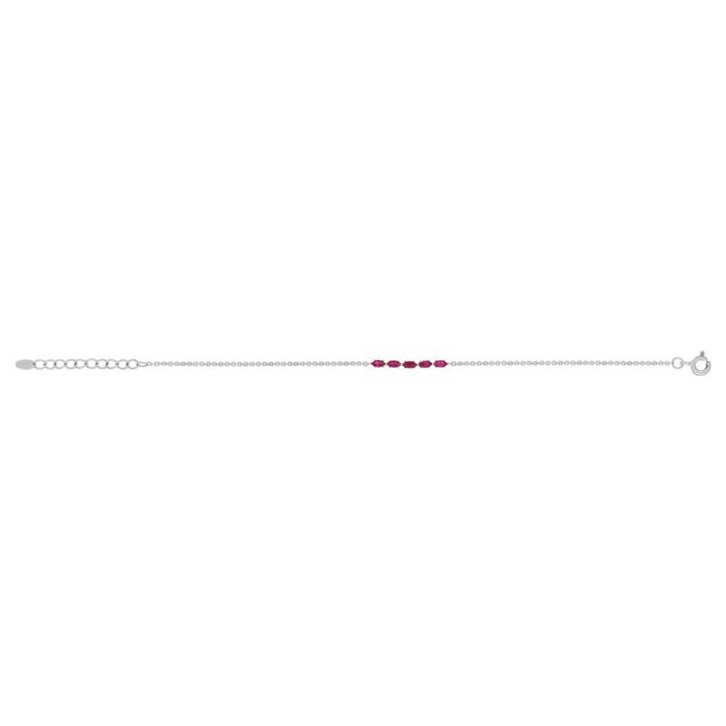 Bracelet argent 925 et zirconias 19cm - vue 2