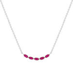 Collier argent 925 et zirconias 45cm - vue 1