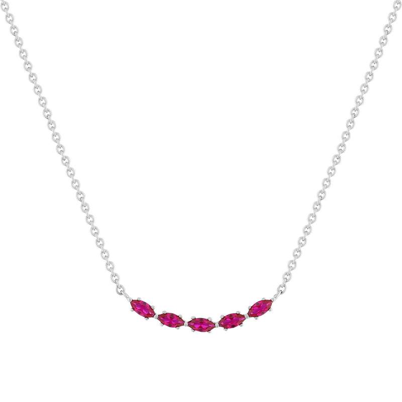 Collier argent 925 et zirconias 45cm - vue 1