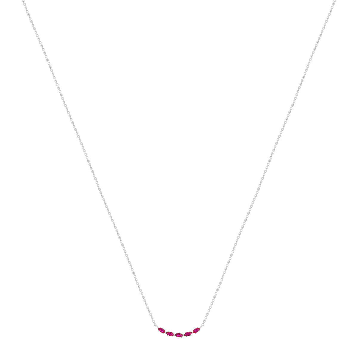 Collier argent 925 et zirconias 45cm - vue 2