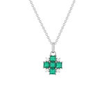 Collier argent 925 pierres synthétiques et zirconias  45cm - vue 1