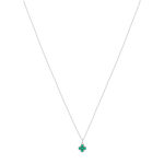 Collier argent 925 pierres synthétiques et zirconias  45cm - vue 2