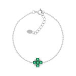 Bracelet argent 925 pierres synthétiques et zirconias 19cm - vue 1