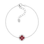 Bracelet argent 925 pierres synthétiques et zirconias 19cm - vue 1