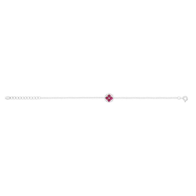 Bracelet argent 925 pierres synthétiques et zirconias 19cm - vue 2