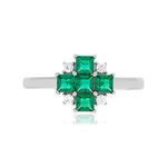 Bague argent 925 pierres synthétiques et zirconias - vue 3