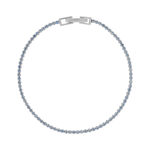 Bracelet argent 925 pierres synthétiques et zirconias 17cm - vue 1