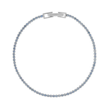 Bracelet argent 925 pierres synthétiques et zirconias 17cm