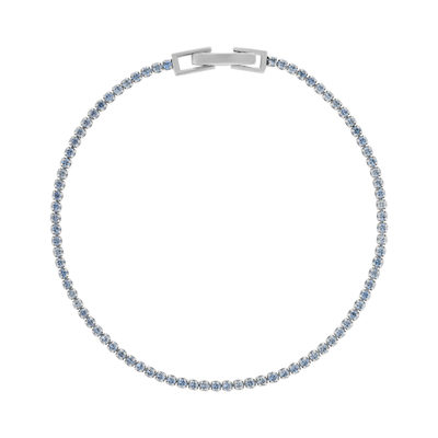 Bracelet argent 925 pierres synthétiques et zirconias 17cm