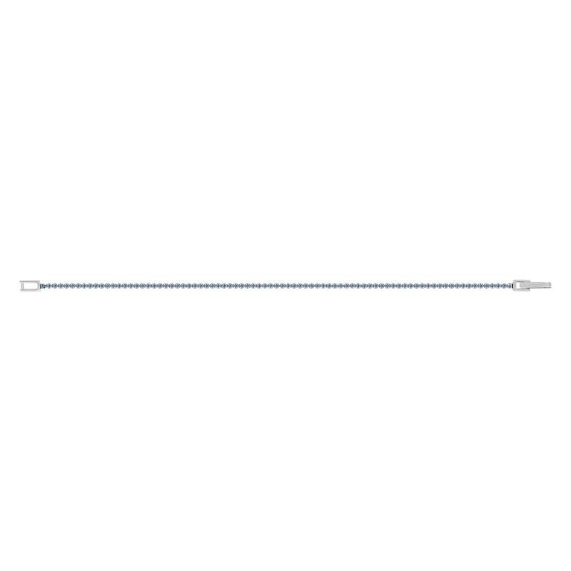 Bracelet argent 925 pierres synthétiques et zirconias 17cm - vue 2