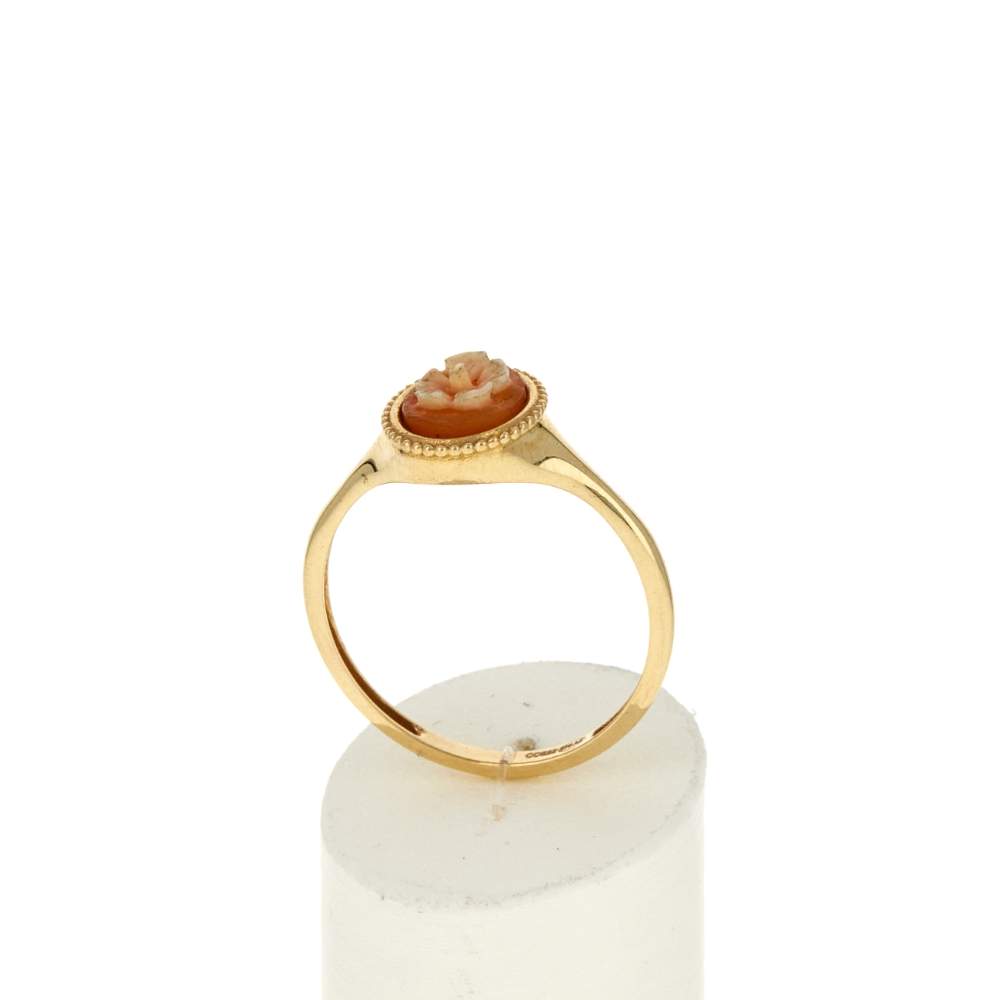 Bague or 375 jaune or camées - vue 2