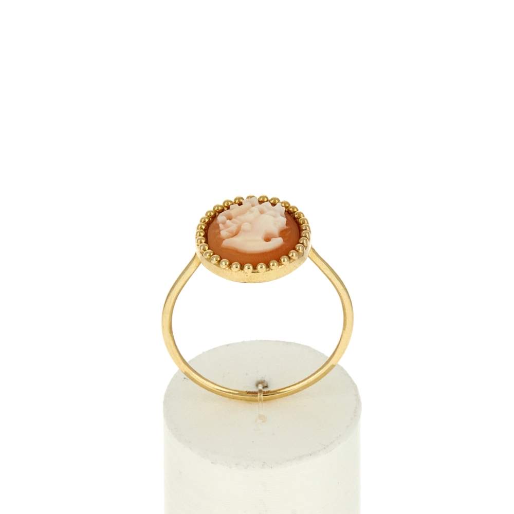 Bague or 375 jaune or camées - vue 2