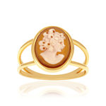 Bague or 375 jaune or camées - vue 1