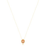 Collier or 375 jaune or camées oranges 45cm - vue 2