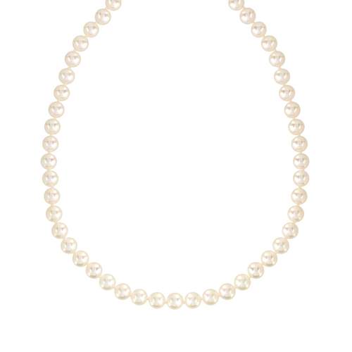 Necklace gold 750 yellow Japanese cultured pearls 45cm