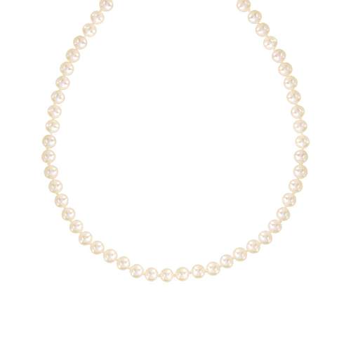 Gouden collier 750 gele gekweekte parels uit China 45cm