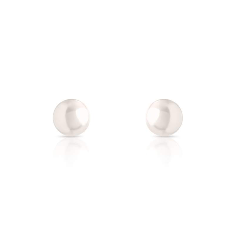 Boucles d'oreilles or 750 jaune perle de culture de Chine - vue 1