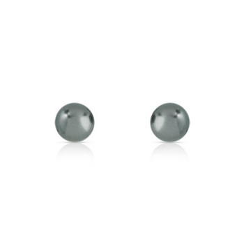 Boucles d'oreilles or 375 blanc perles de Tahiti